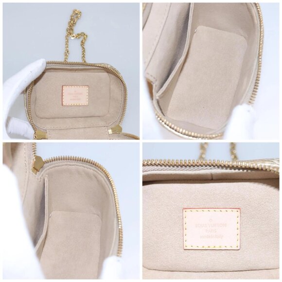 LOUIS VUITTON Monogram Laminated Jacquard Microvanity Gold M22920 LV Auth EC760S - Picture 15 of 16